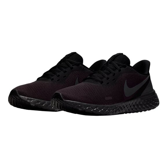 Brand New Nike Women's Revolution 5 Lightweight Knit Running Shoes - Black - Picture 2 of 6